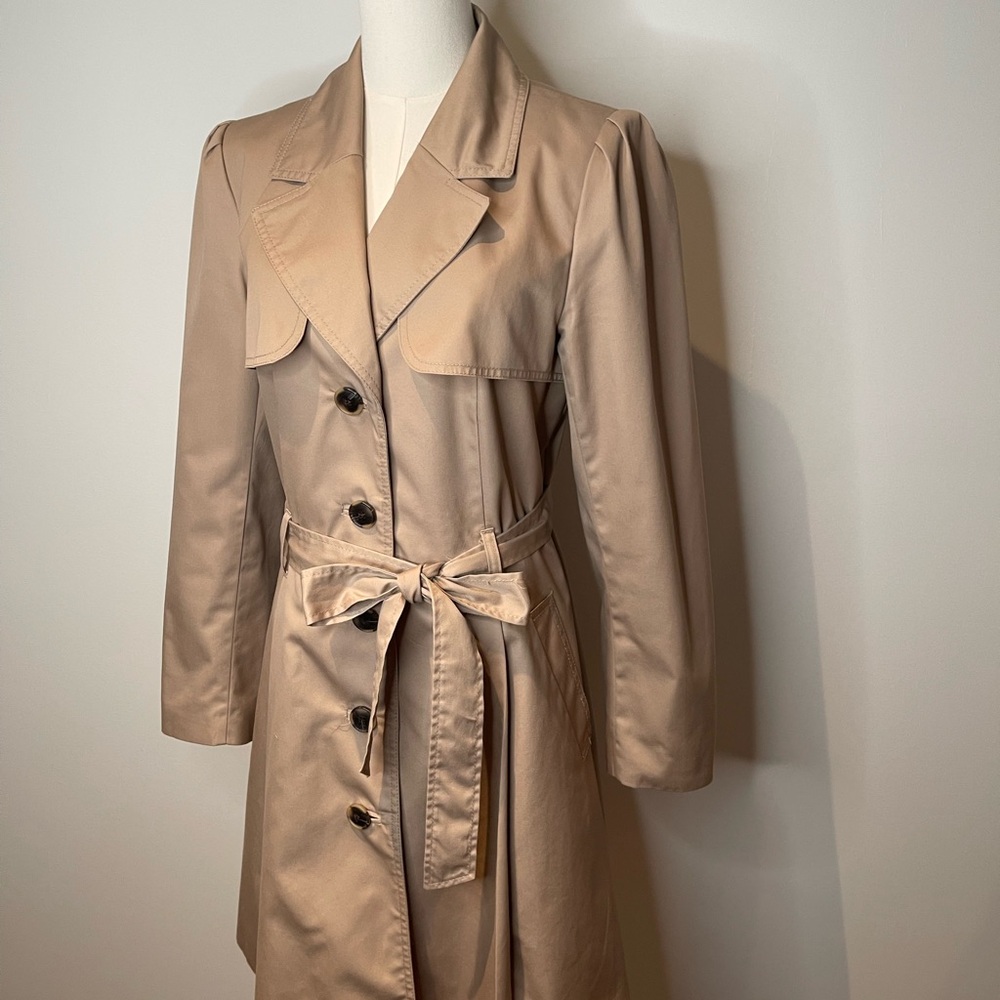 H&M Women size 12 or 42 Elegant Beige Trench Coat